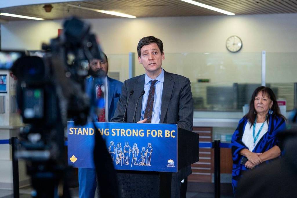 Premier David Eby in Surrey on Friday, Dec. 5. (Photo courtesy B.C. government)