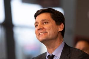 Premier David Eby in Surrey on Friday, Dec. 5, 2025. (Anna Burns/ Surrey Now-Leader)